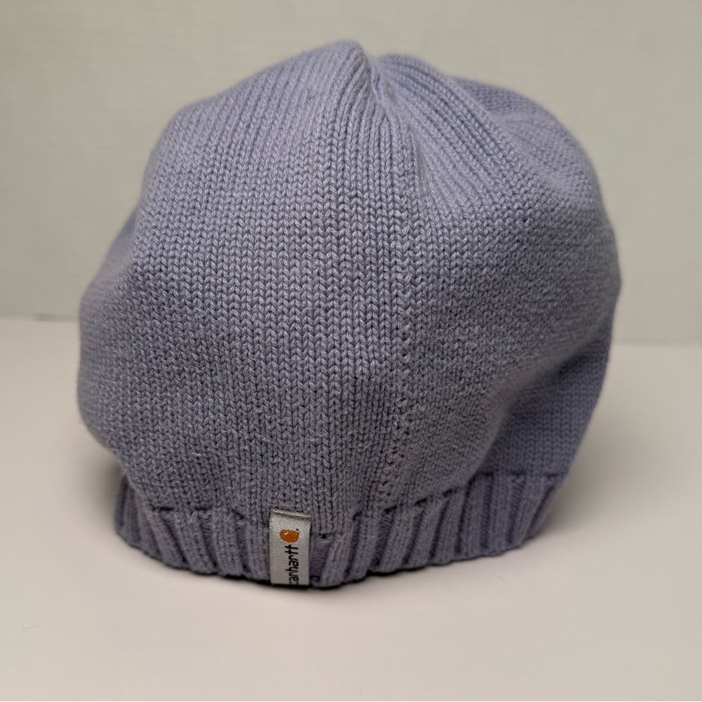 Carhartt Women's Light Blue/Purple 100% Cotton Knit Beanie Skull Cap Outdoor - Picture 4 of 13